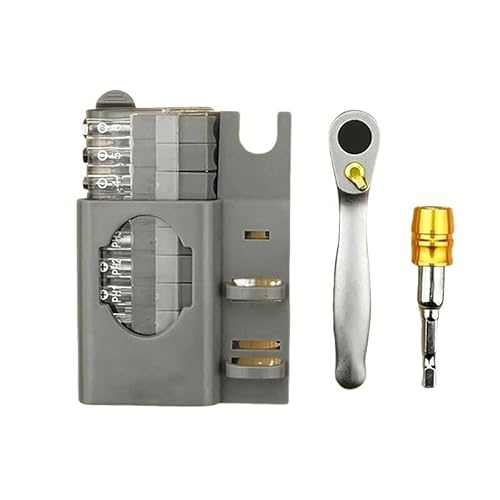 MeGLob Multifunktionaler Mini-Ratschenschlüssel, Schraubendreher, 10 Chargen Bit-Set, speziell geformter Kreuzschlitzschraubendreher, tragbare Handwerkzeuge von MeGLob