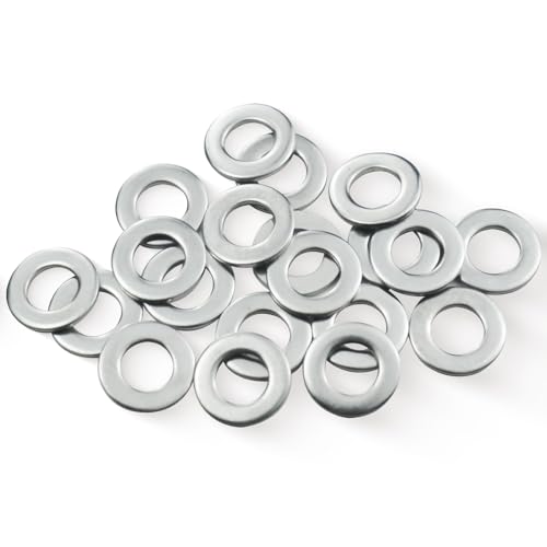 Unterlegscheiben M8 Große, MeHurr 20 Stück Beilagscheiben Edelstahl M8 x 16mm, Karosseriescheiben A2 V2A 304, Unterlegscheibe DIN125, Metallscheiben für Schrauben & Muttern & Gewindestange von MeHurr
