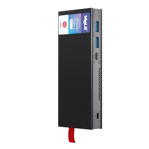 MeLE Mini PC Stick lüfterlos PCG02 Pro 12th Gen Alder Lake - N100(bis zu 3,4GHz), 8GB DDR4 RAM 128GB Schreibtisch-Computer Unterstützt 4K Duale Anzeige/WiFi/BT/Ethernet,Haus Geschäft Büro Industrie von MeLE