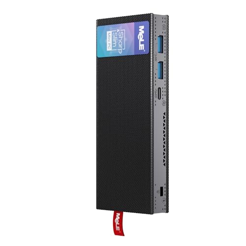 MeLE Mini PC Stick lüfterlos PCG02 Pro 12th Gen Alder Lake - N100(bis zu 3,4GHz), 8GB DDR4 RAM 256GB Schreibtisch-Computer Unterstützt 4K Duale Anzeige/WiFi/BT/Ethernet,Haus Geschäft Büro Industrie von MeLE