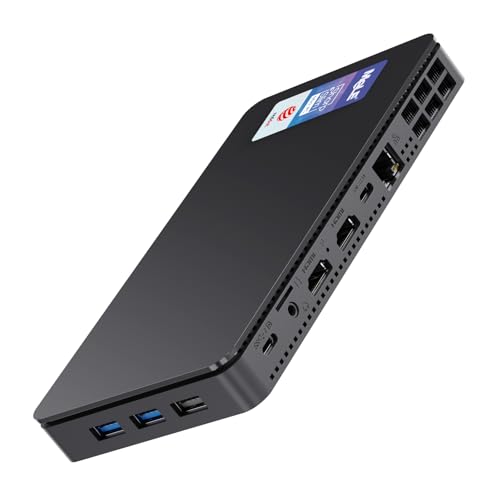 MeLE Overclock X2 Mini PC Twin Lake N150(bis zu 3.6GHz) Micro PC 16GB DDR4 512GB Speicher Kleine Desktop Computer mit 2 X HDMI 4K@60Hz, USB-C, VESA Halterung für Zuhause/Büro von MeLE