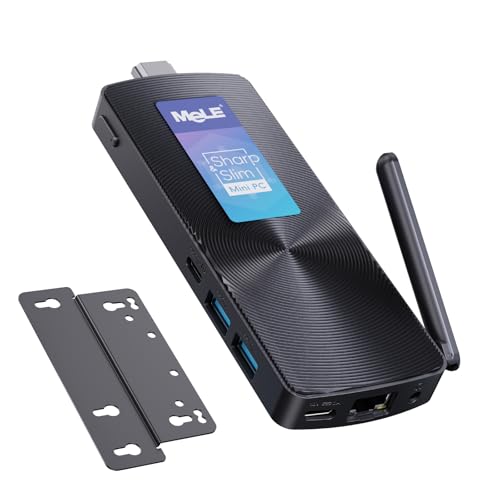 MeLE PCG02 Mini PC Stick mit Windows 11 Pro, Lüfterloser N100 PC 8GB RAM 256GB Speicher, Micro Computer Desktop Voll funktionsfähiger USB-C, Wi-Fi5 Gigabit Ethernet BT5.1 auf Business Office von MeLE