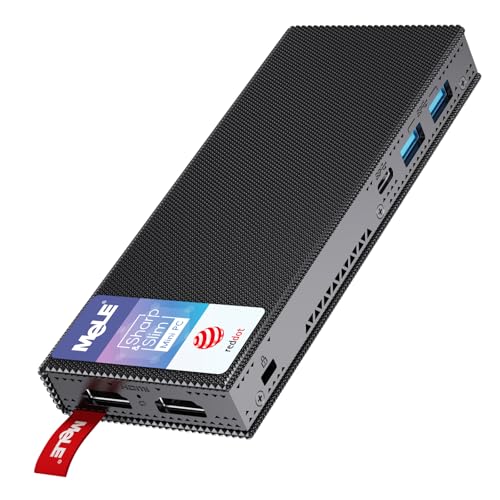 MeLE Lüfterloser Mini-PC Stick PCG02 Pro N5105 8GB 256GB, Mikrocomputer USB PD3.0, Dual HDMI Gigabit Ethernet BT5.1 Kleiner Desktop im Business-Büro Industrie IoT Medien Zuhause von MeLE
