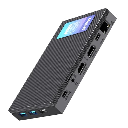 MeLE Quieter4C Lüfterloser Mini PC 32GB LPDDR5 512GB ROM Micro PC Twin Lake N150(bis zu 3.6GHz) USB-C 2 X HDMI 4K@60 Dreifach-Display Kleiner Desktop Computer mit VESA-Halterung für Zuhause/Büro von MeLE