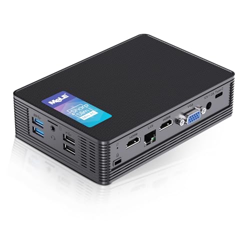 MeLE Mini PC, QuieterHD3 Celeron N5105 16GB 512GB Mikrocomputer, Lüfterloser Kleiner Desktop mit Gigabit Ethernet WiFi, BT5.1 für Industrie IoT Business Digital Signage von MeLE