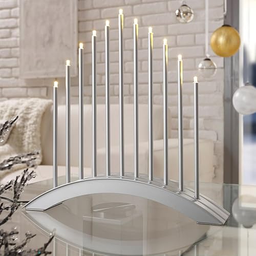 LED Lichtbogen Weihnachten SL19-1 – Elegante LED-Dekorationsleuchte mit 11 Leuchtstäben, energiesparend & warmes Licht, chrom-mattes Design LED Lichtbogen Weihnachten SL19-1 – Elegante LED-Dekorationsleuchte mit 11 Leuchtstäben, energiesparend & warmes Licht, chrom-mattes Design von MeLiTec