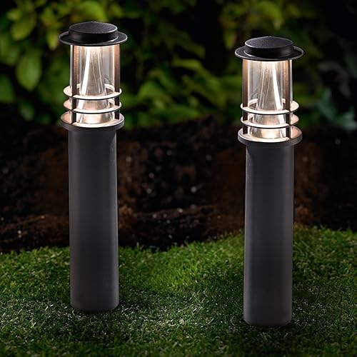 MeLiTec 2er Set LED-Gartenleuchten, Lampen für den Garten, Bodenbeleuchtung, Gartenlampen rund, anthrazit/grau, GL13 MeLiTec 2er Set LED-Gartenleuchten, Lampen für den Garten, Bodenbeleuchtung, Gartenlampen rund, anthrazit/grau, GL13 von MeLiTec