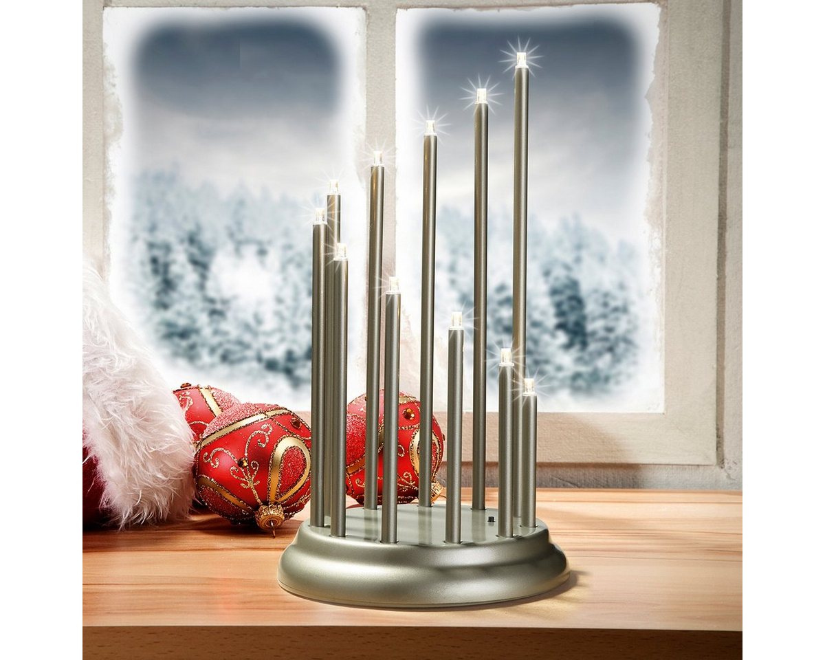 MeLiTec Fensterleuchter SL49-1, LED wechselbar, warmweiß, Lichterbogen, Advent, Weihnachtsleuchter, Perlmausgrau MeLiTec Fensterleuchter SL49-1, LED wechselbar, warmweiß, Lichterbogen, Advent, Weihnachtsleuchter, Perlmausgrau von MeLiTec