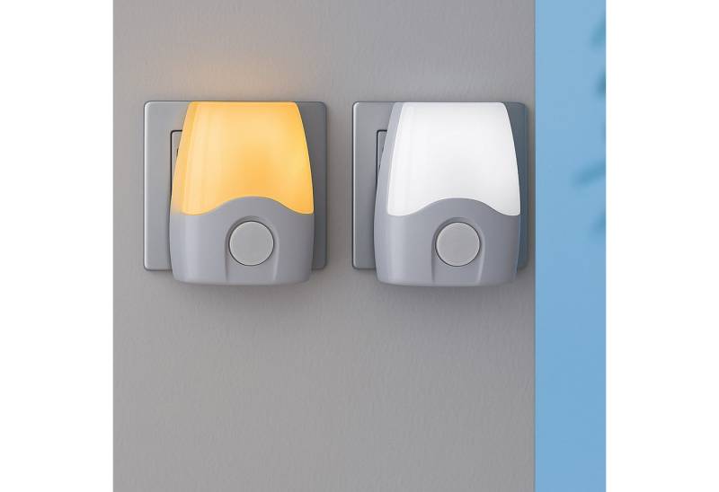 MeLiTec LED Nachtlicht, 2er-Set, einstellbare Lichtfarbe, Steckdose, Dämmerung oder Dauerlicht von MeLiTec