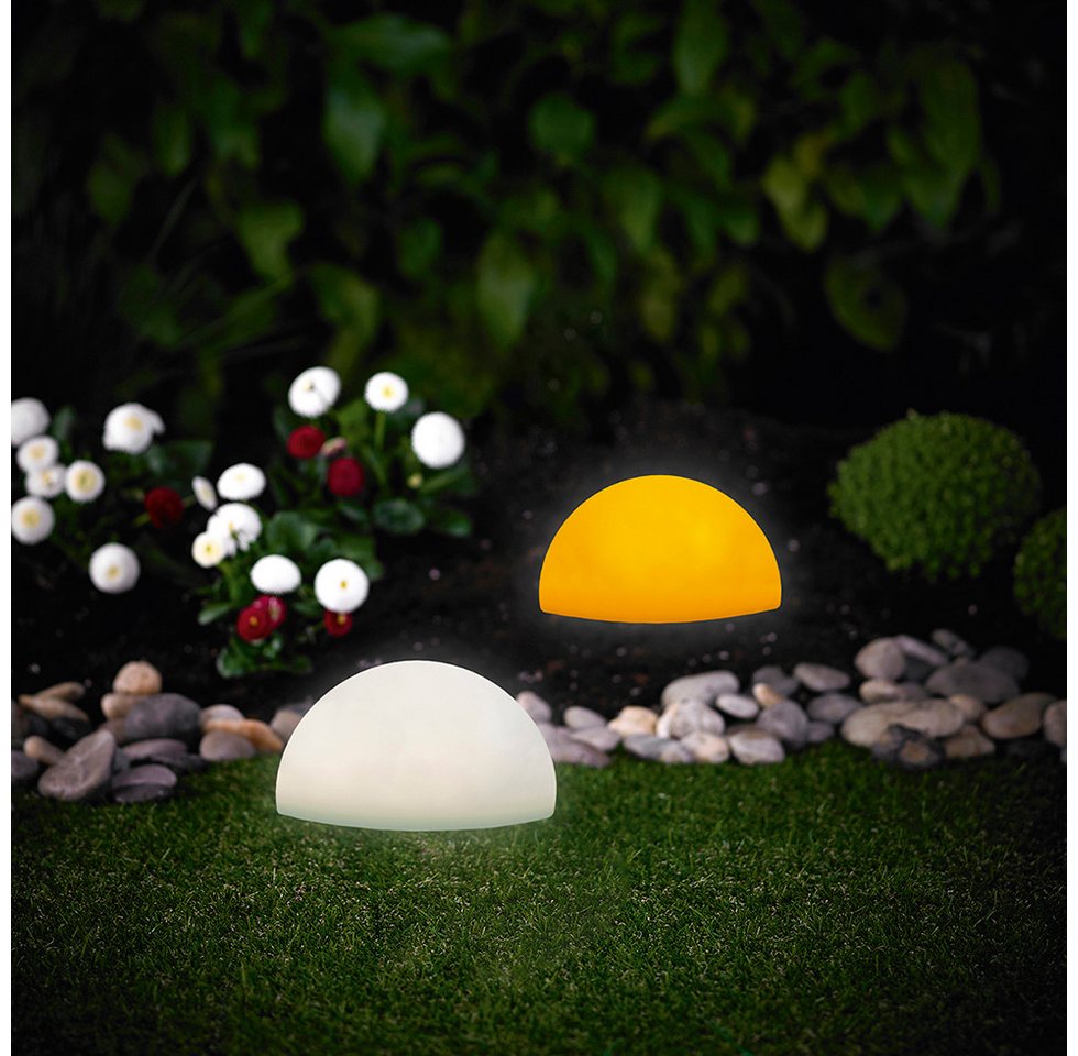 MeLiTec LED Solarleuchte 2er Set Solar-Gartenleuchte LK18 Modell Halbkugel, LED fest integriert, RGB, LED-Outdoor-Solar-Lampe, Farbwechsel-Funktion, Solar-Gartenleuchte MeLiTec LED Solarleuchte 2er Set Solar-Gartenleuchte LK18 Modell Halbkugel, LED fest integriert, RGB, LED-Outdoor-Solar-Lampe, Farbwechsel-Funktion, Solar-Gartenleuchte von MeLiTec