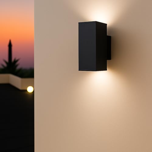 MeLiTec LED Wandleuchte Up- and Downlight, eckig 146-1 2023, schwarz matt von MeLiTec