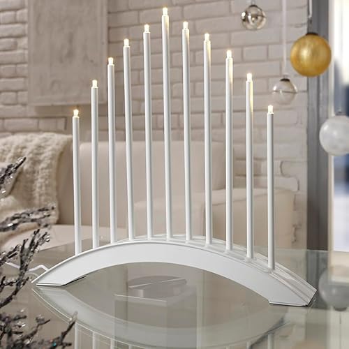 MeLiTec LED Weihnachtsbeleuchtung SL20-1 – Elegante Dekorationsleuchte in Weiß mit 11 LED-Leuchtstäben, energiesparend & warmes Licht MeLiTec LED Weihnachtsbeleuchtung SL20-1 – Elegante Dekorationsleuchte in Weiß mit 11 LED-Leuchtstäben, energiesparend & warmes Licht von MeLiTec