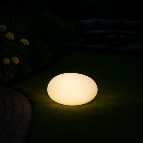 MeLiTec Solarlampe - mehrfarbige Bodenbeleuchtung für Garten, Balkon & Terrasse - Solar-Boden-Leuchte mit Farbwechsel - bis 8h Leuchtdauer - inkl. Akku - aus Kunststoff Form Halbkugel von MeLiTec