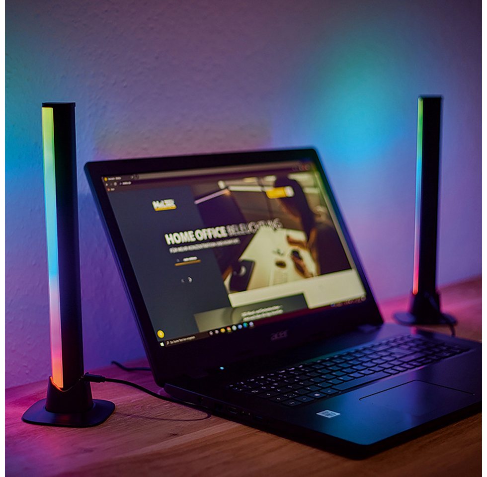 MeLiTec Tischleuchte Smart Home Tischleuchten "MeLiQualizer" 2er Set, Musiksensor MeLiTec Tischleuchte Smart Home Tischleuchten "MeLiQualizer" 2er Set, Musiksensor von MeLiTec