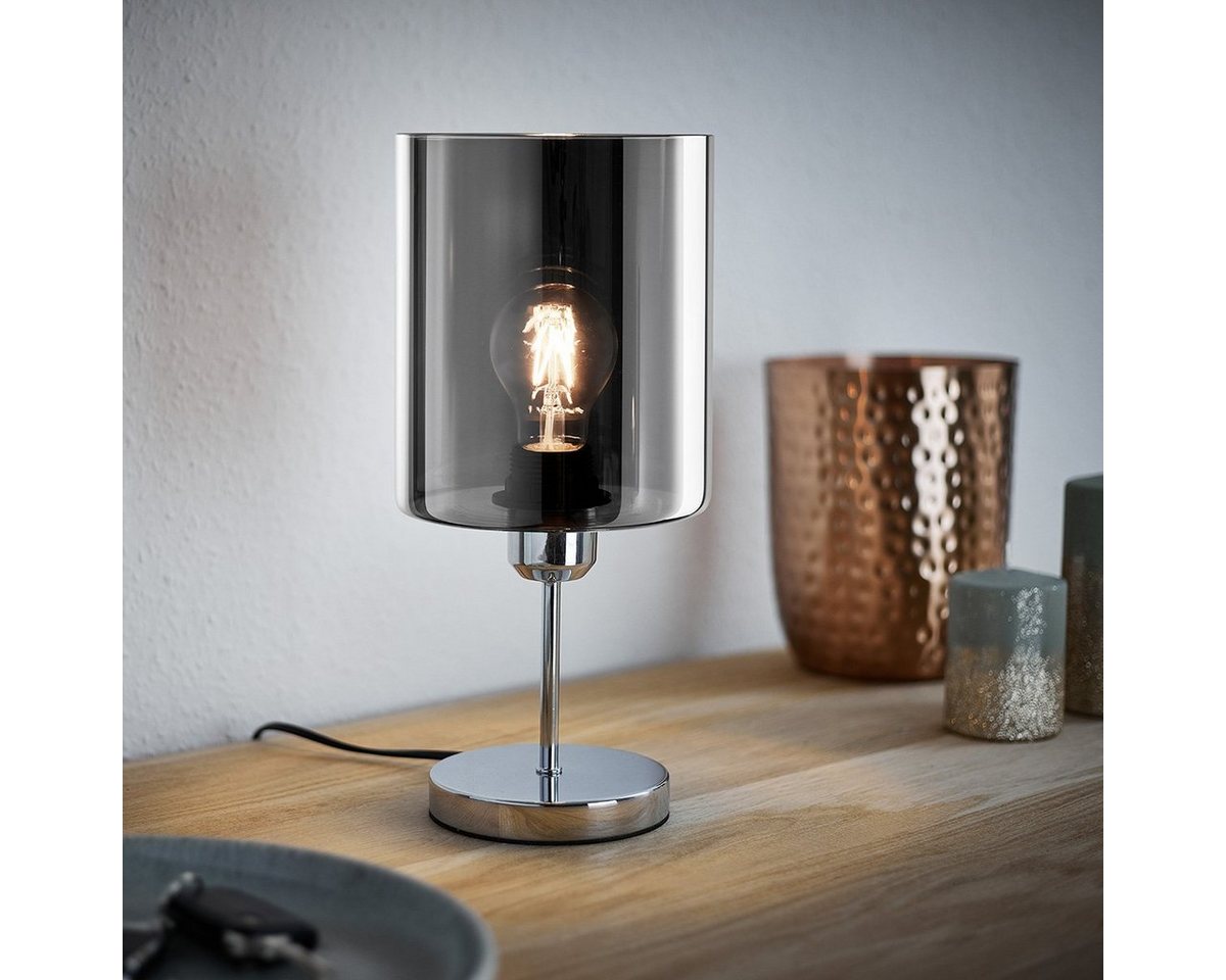 MeLiTec Tischleuchte T174, LED wechselbar, warmweiß, modernes Design bei zeitloser Optik von MeLiTec