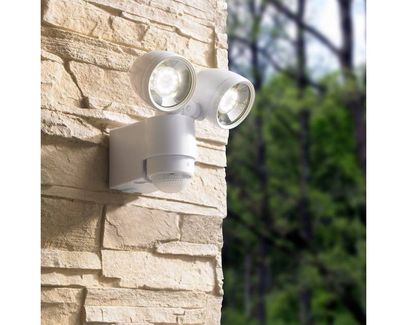 MeLiTec Außen-Wandleuchte MeLiTec LED Außenwandleuchte mit Bewegungsmelder, Strahler, Flutlicht, LED fest integriert, neutralweiß, LED Außenwandlamoe individuell verstellbar von MeLiTec