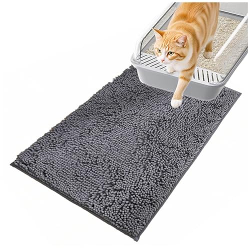 Katzenstreu Matte 60x150cm, Streumatte Katzenklo Weich Saugfähige Matte Katzenklo Rutschfeste Katzenstreu Matte 60x150cm, Streumatte Katzenklo Weich Saugfähige Matte Katzenklo Rutschfeste von MeLtor