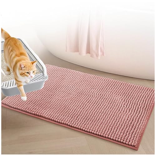 Katzenstreu Matte 60x90cm, Katzenstreu Matte Groß Sanft Zu Katzenpfoten Cat Litter Mat Leicht Zu Reinigen von MeLtor