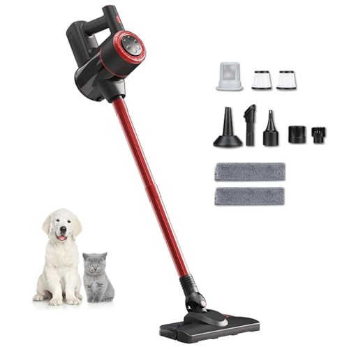 MeLtor Akku Staubsauger Tierhaare 400ml Wassertank, Kabelloser Staubsauger Testsieger Selbsttragender Funktion Nass Trockensauger Akku für Tierhaare, Teppich, Zuhause Und Hartboden,Red MeLtor Akku Staubsauger Tierhaare 400ml Wassertank, Kabelloser Staubsauger Testsieger Selbsttragender Funktion Nass Trockensauger Akku für Tierhaare, Teppich, Zuhause Und Hartboden,Red von MeLtor