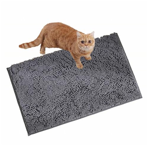 MeLtor Katzenklo Matte 60x150cm, Katzenklo Vorleger Weich Saugfähige Katzenklo Unterlage Leicht Zu Reinigen von MeLtor