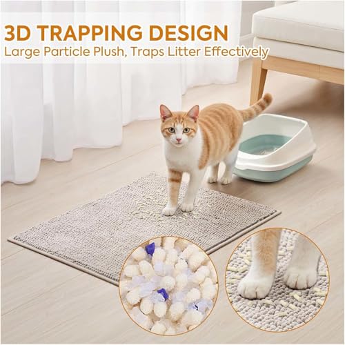 MeLtor Katzenmatte Katzenklo 60x90cm, Streumatte Katzenklo Sanft Zu Katzenpfoten Streumatte Katzenklo Rutschfeste MeLtor Katzenmatte Katzenklo 60x90cm, Streumatte Katzenklo Sanft Zu Katzenpfoten Streumatte Katzenklo Rutschfeste von MeLtor