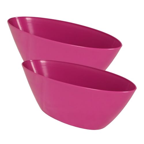 MePla - 2 Stück Orchideen-Schiffchen - wetterfestes Pflanzgefäß - UV-beständiger Blumenkübel - Pflanzschale - Schale - L 40 cm - Fuchsia von MePla