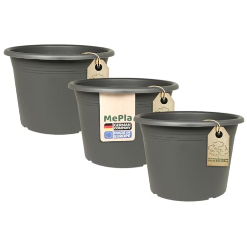 MePla - 3 Stück Blumentopf Cilindro - runder Pflanzkübel - wetterfestes Pflanzgefäß - UV-beständiger Blumenkübel - Pflanzentopf - Kübel - Ø 70 - Anthrazit MePla - 3 Stück Blumentopf Cilindro - runder Pflanzkübel - wetterfestes Pflanzgefäß - UV-beständiger Blumenkübel - Pflanzentopf - Kübel - Ø 70 - Anthrazit von MePla