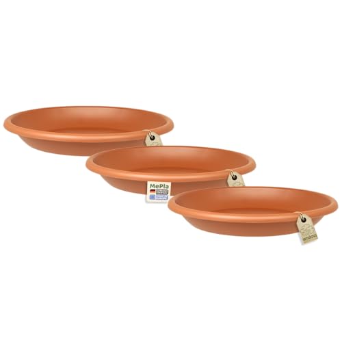 MePla - 3 Stück Untersetzer für Blumentopf Cilindro - runder Kunststoff-Unterteller - wetterfestes - UV-beständig - Untersetzer - Ø 39 cm (Innen: ø 28,5 cm) - Terracotta MePla - 3 Stück Untersetzer für Blumentopf Cilindro - runder Kunststoff-Unterteller - wetterfestes - UV-beständig - Untersetzer - Ø 39 cm (Innen: ø 28,5 cm) - Terracotta von MePla