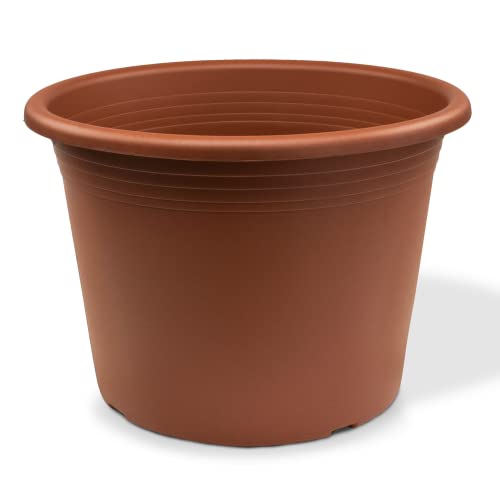 MePla Blumentopf Cilindro - runder Pflanzkübel - wetterfestes Pflanzgefäß - UV-beständiger Blumenkübel - Pflanzentopf - Kübel - Ø 50 - Terracotta von MePla