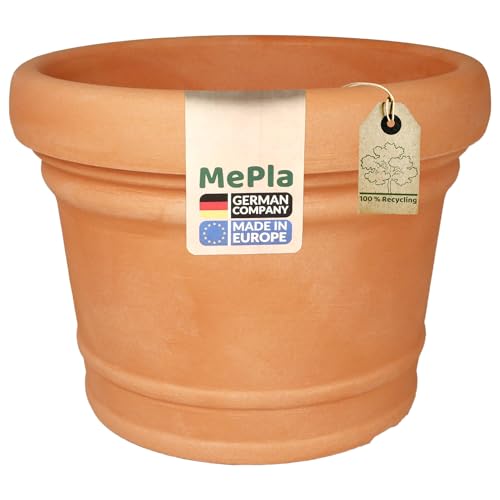 MePla Blumentopf Monza - runder Pflanzkübel - wetterfestes Pflanzgefäß - UV-beständiger Blumenkübel - Pflanzentopf - Kübel - ø50 - Terra MePla Blumentopf Monza - runder Pflanzkübel - wetterfestes Pflanzgefäß - UV-beständiger Blumenkübel - Pflanzentopf - Kübel - ø50 - Terra von MePla