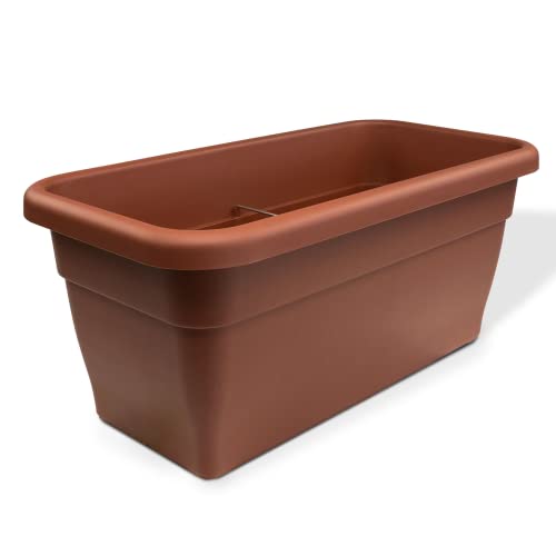 MePla Blumentrog - länglicher Blumentopf - wetterfestes Pflanzgefäß - UV-beständiger Blumenkübel - Pflanzentopf - Pflanzen-Trog - 80x39 cm (Innen: 72x33 cm) - Terracotta von MePla