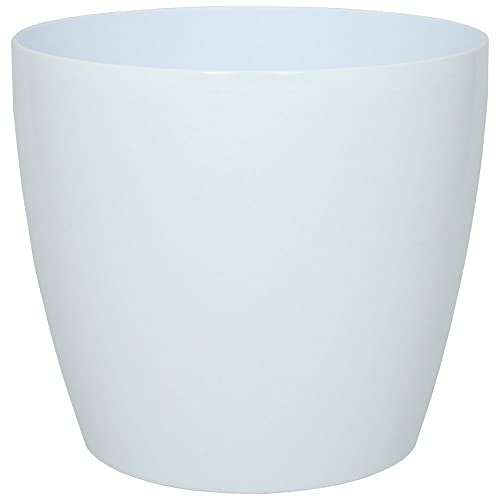 MePla - Übertopf Magnolia - wetterfestes Pflanzgefäß - UV-beständiger Blumenkübel - Pflanzentopf - Kübel - ø30 cm - Weiss von MePla