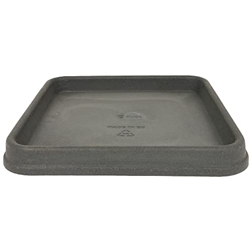 MePla Untersetzer Venezia - quadratischer Untersetzer - wetterfest - UV-beständiger Blumenuntersetzer - 27x27 - anthrazit von MePla
