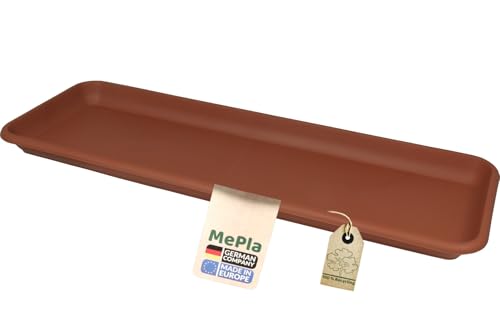 MePla - XXL Untersetzer LxB 97x20 cm (Innen: 92x15 cm) - Terracotta, wetterfester Stabiler Untersetzer aus UV-beständigem Kunststoff von MePla
