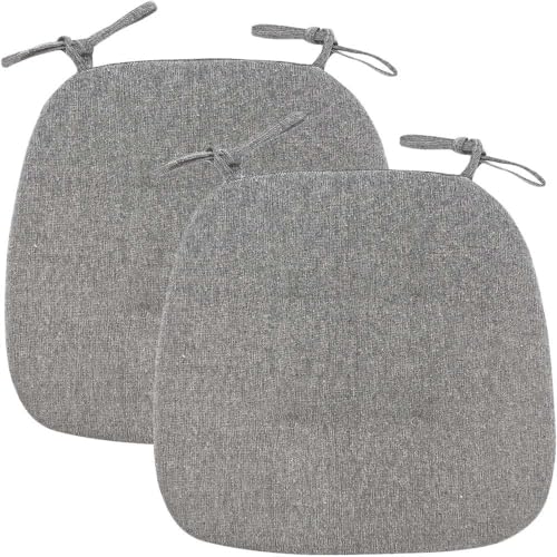 2er 4er Set Sitzkissen, Waschbare Rutschfestes Stuhlauflage, Stuhlkissen mit Bändern, Stuhl Polster Kissen für zu Hause und Gartendekoration (Color : A2, Size : 2 Stücke) von MeRcri