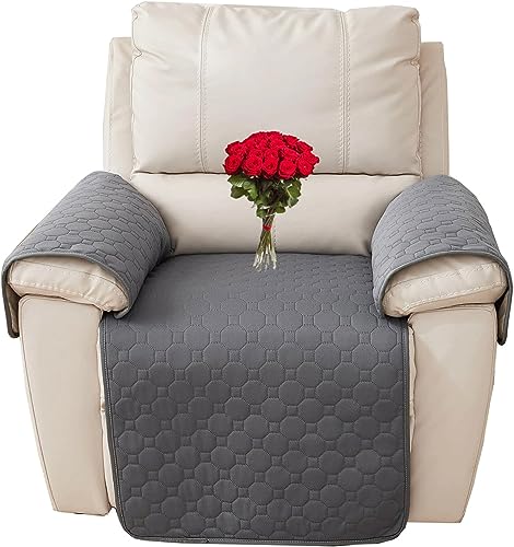 ArmlehnenbezüGe Couch Armlehnenschoner Sofa- Und Armkappen Weiche Sofa-Arm-BezüGe Abnehmbar Waschbar LehnenüBerwurf Armkappen Für 1 2 3 Sitzer (Color : #Dark Gray, Size : 1 Sitzplatz) von MeRcri