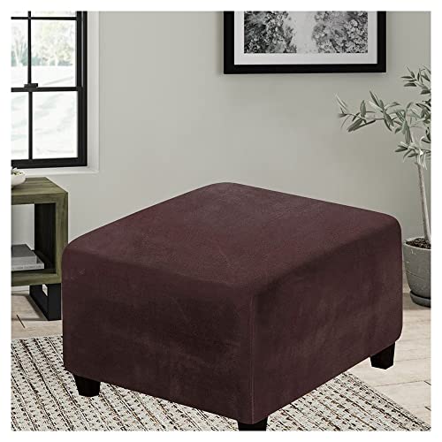 Hockerbezug Quadratisch Ottomane Schonbezug Quadratische Stretch Hocker Bezug Hocker Bezug für Ottomane Überzug Hockerbezug Quadratische Ottomane Abdeckungen ( Color : #23 , Size : 70x70cm/28x28in ) von MeRcri