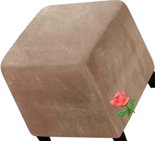 MeRcri Hockerbezug Quadratisch Ottoman Cover Ottomane Schonbezug Hocker Hussen für Fußhocker Stretch Ottomane Abdeckung Hocker Protector Hockerabdeckung (Color : 54, Size : 60x60 cm) von MeRcri