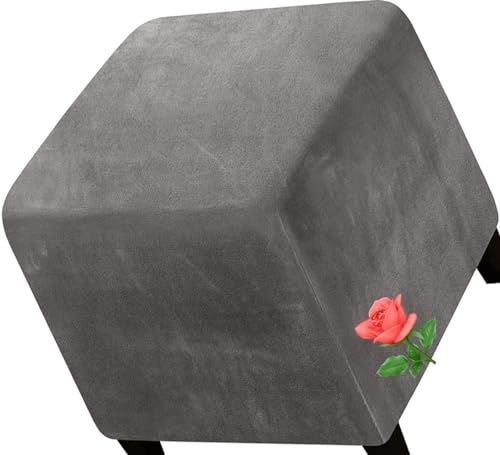 MeRcri Hockerbezug Quadratisch Ottoman Cover Ottomane Schonbezug Hocker Hussen für Fußhocker Stretch Ottomane Abdeckung Hocker Protector Hockerabdeckung (Color : 57, Size : 50x50 cm) von MeRcri