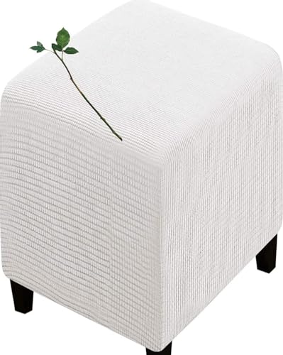 MeRcri Hockerbezug Quadratisch Ottoman Cover Ottomane Schonbezug Hocker Hussen für Fußhocker Stretch Ottomane Abdeckung Hocker Protector Hockerabdeckung (Color : CCC, Size : 100x100 cm) von MeRcri