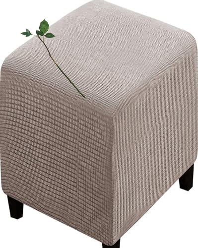 MeRcri Hockerbezug Quadratisch Ottoman Cover Ottomane Schonbezug Hocker Hussen für Fußhocker Stretch Ottomane Abdeckung Hocker Protector Hockerabdeckung (Color : Iii, Size : 45x45 cm) von MeRcri