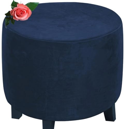 MeRcri Hockerbezug Rund 50 60 80 90 cm Ottoman Cover Ottomane Schonbezug Hocker Hussen für Fußhocker Stretch Ottomane Abdeckung Hocker Protector Hockerabdeckung (Color : G1, Size : 50 cm) von MeRcri