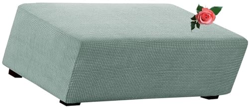 MeRcri Hockerbezug rechteckig Samt Jacquard Husse Überzug Bezug für Ottomane Fußbank Stretch bezug hocker Bezug für Ottomane (Color : #4, Size : 90x70-85cm) von MeRcri