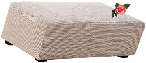 MeRcri Hockerbezug rechteckig Samt Jacquard Husse Überzug Bezug für Ottomane Fußbank Stretch bezug hocker Bezug für Ottomane (Color : #6, Size : 140x70-95cm) von MeRcri