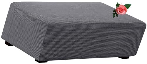 MeRcri Hockerbezug rechteckig Samt Jacquard Husse Überzug Bezug für Ottomane Fußbank Stretch bezug hocker Bezug für Ottomane (Color : #9, Size : 80x60-70cm) von MeRcri