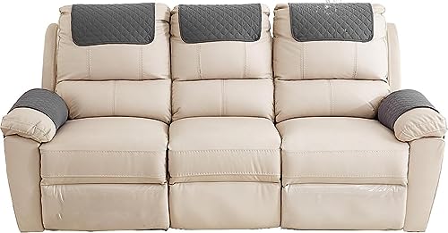 Sofa Armlehnenbezüge Verstellbar Stretch Armlehnenschoner Sofa Armlehnenschoner Stretch Stretch Sesselschoner Weiche Armlehnenbezüge Sofa Sesselschoner Für 1 2 3 Sitzer (Color : Dunkelgrau, Size : 3 von MeRcri