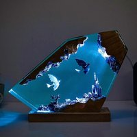 Toothless & Light Fury Resin Lamp - Dragon Flight Over Castle Box Handmade Led Decor For Fantasy Animation Lovers Toothless & Light Fury Resin Lamp - Dragon Flight Over Castle Box Handmade Led Decor For Fantasy Animation Lovers von MeViAtelier