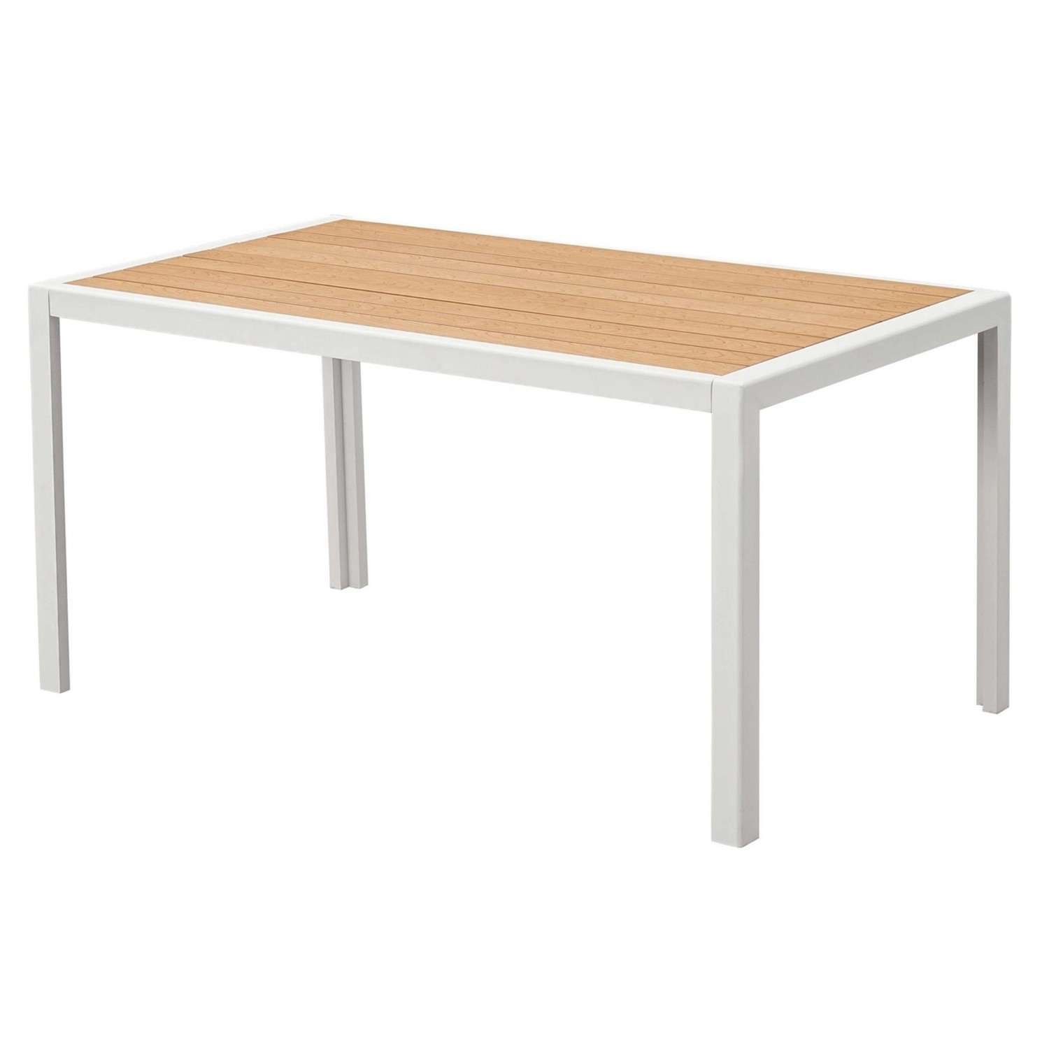 MeXo Aluminium Esstisch Gartentisch Polywood Tischplatte Wetterfest Weiß MeXo Aluminium Esstisch Gartentisch Polywood Tischplatte Wetterfest Weiß von MeXo