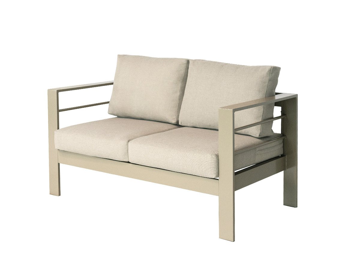 MeXo Gartenlounge-Set Gartenmöbel Set Aluminium Loungeset für Terrasse Balkon, (Set, 1-tlg., 1× 2-Sitzer Sofa, 4 × Auflagen), wetterfest Gartensofa Loungesofa Balkonsofa für 1-2 Personen von MeXo