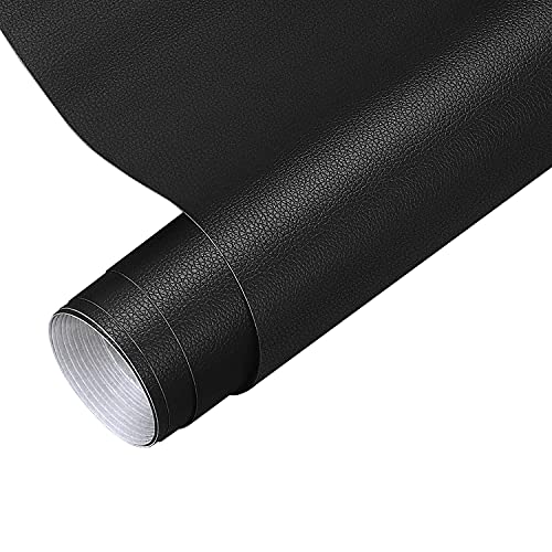 2 Rollen Leder Reparatur Patch, Kunstleder Selbstklebende Lederflicken 40 x 150cm, für Sofas Handtaschen Jacken Möbel Autositze, Schwarz von MeYuxg